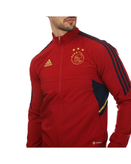 Adidas Red Ajax Amsterdam 2022/23 Pre Match Jacket for men