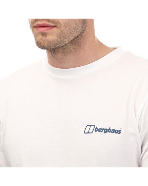 Berghaus White Mont Blanc Mountain T-shirt for men