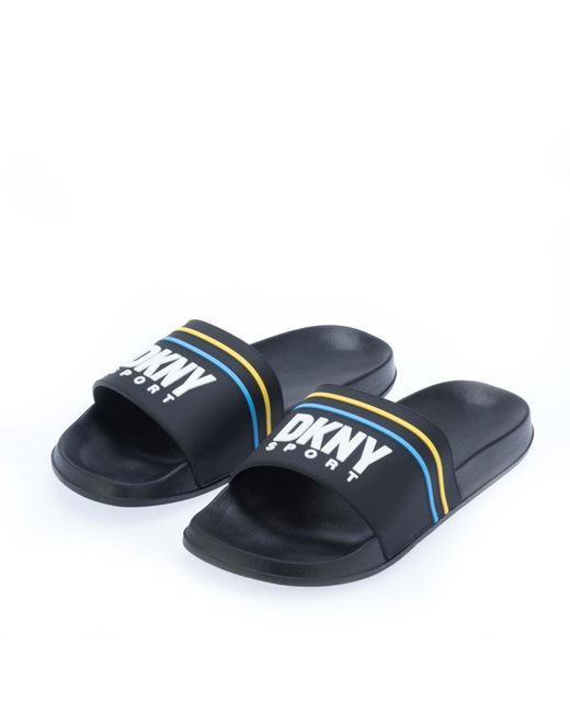 DKNY Blue Logo Sliders for men