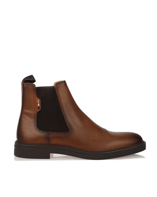 Boss Brown Calev Chelsea Boots for men