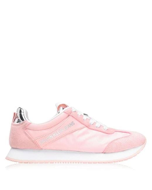 Calvin Klein Pink Jill Low Top Trainers