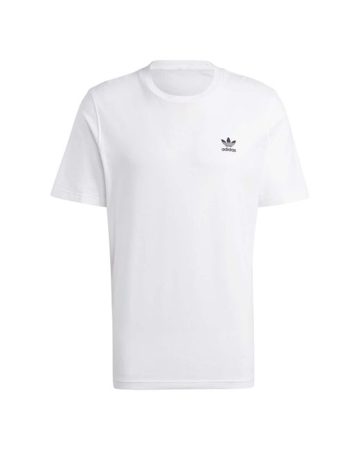 Adidas Originals White Trefoil Essentials T-shirt for men