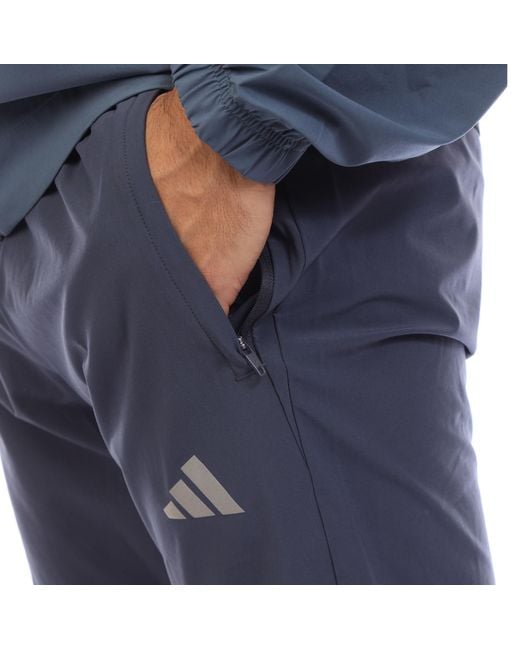 Adidas Blue Climacool Woven Track Pants for men