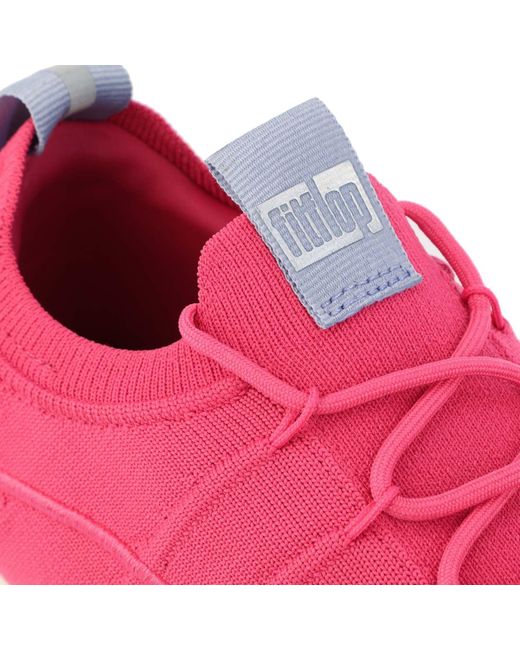 Fitflop Pink Vitamin Ff E01 Knit Sports Trainers