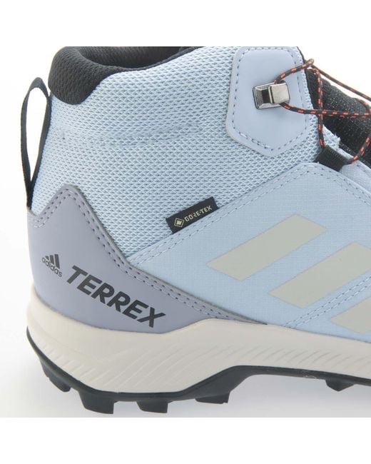 Adidas Blue Kids Terrex Mid Gore-tex Hiking Shoes