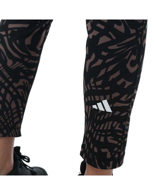 Adidas Black Yoga Essentials Printed 7/8 Leggings
