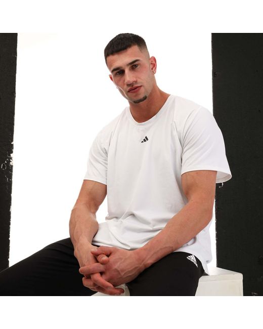 Adidas White Techfit Training T-shirt for men