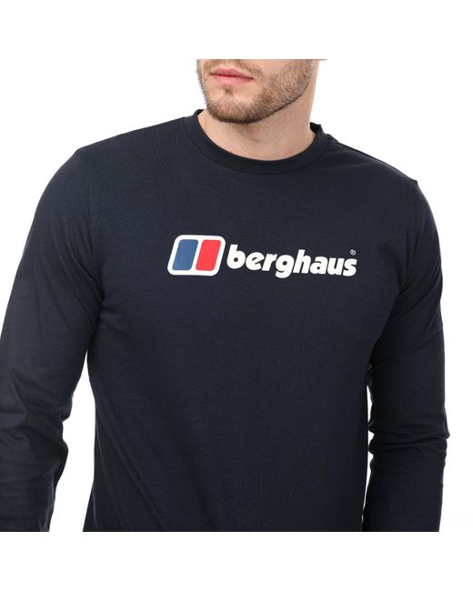 Berghaus Blue Organic Big Logo T-shirt for men