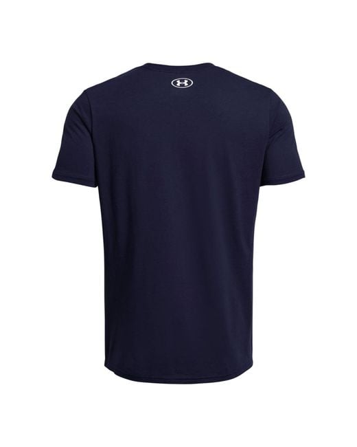 Under Armour Blue Camo Chest Stripe T-Shirt for men