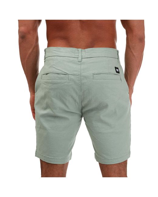 Weekend Offender Blue Dillenger Cotton Twill Chino Shorts for men