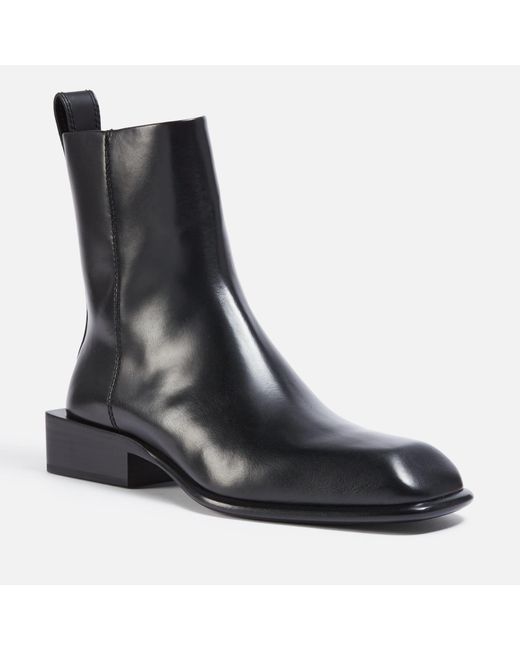 Alexander Wang Black Throttie Leather Ankle Boots Size 3