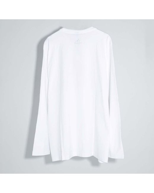 Adidas White Essentials Long Sleeve T-shirt for men