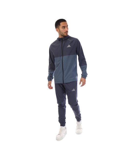 Adidas Blue Climacool Woven Track Pants for men