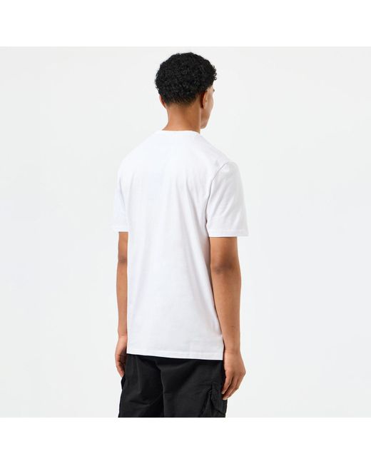Weekend Offender White Sutton Check Detail Pocket T-Shirt for men