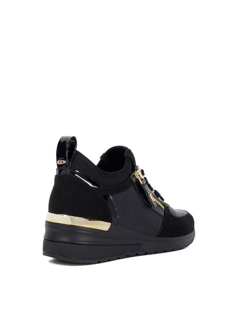 Dune Black Eilisia Wedge Trainers Size 5