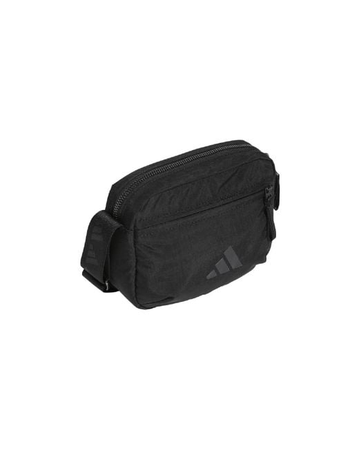 Adidas Black 3 Bar Logo Festival Bag for men