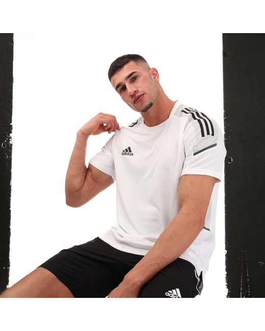 Adidas White Condivo 21 Training Jersey for men