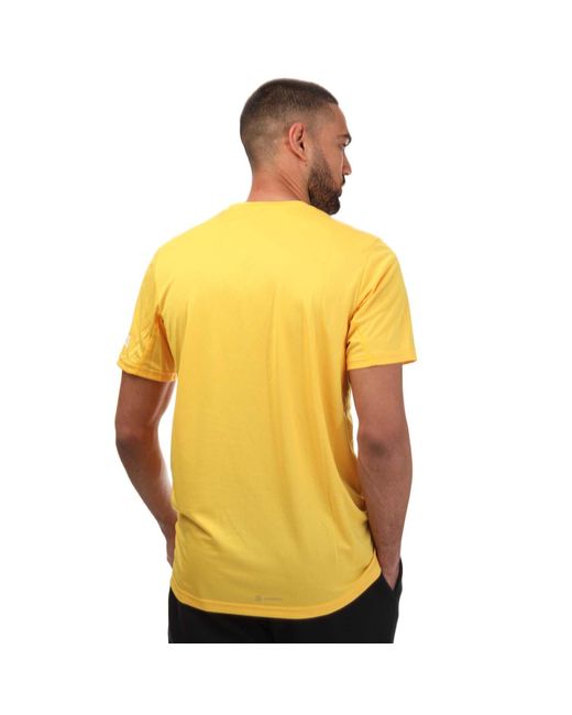 Adidas Yellow Performance Run It T-shirt for men