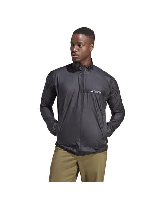 Adidas Gray Terrex Multi Windbreaker Jacket for men