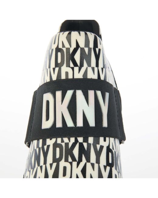 DKNY Black All Over Print Trainers