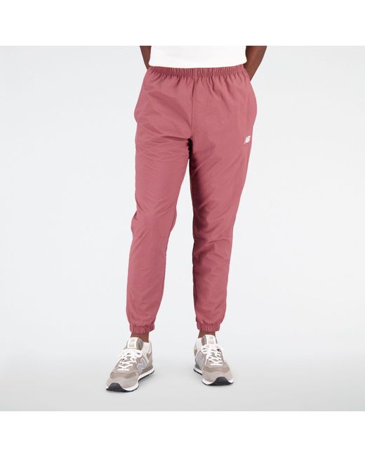 New Balance Red Sport Essentials Premium Woven Pants for men