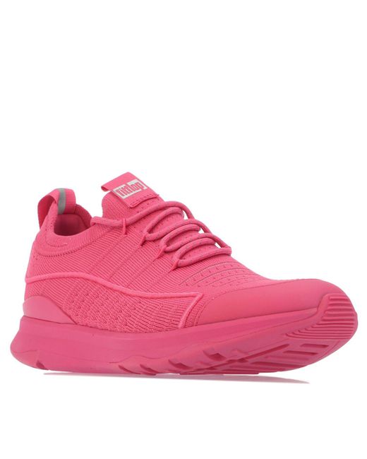 Fitflop Pink Vitamin Ff Knit Sports Trainers
