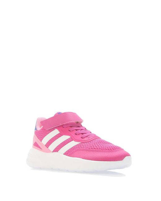 Adidas Pink Childrens Nebzed Trainers