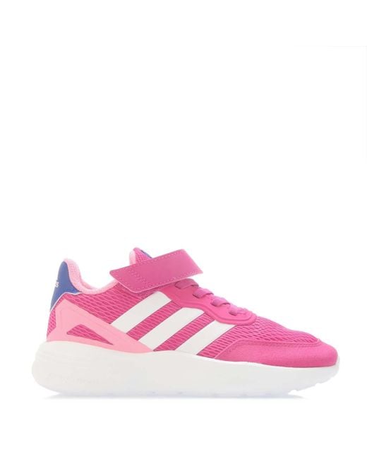 Adidas Pink Childrens Nebzed Trainers