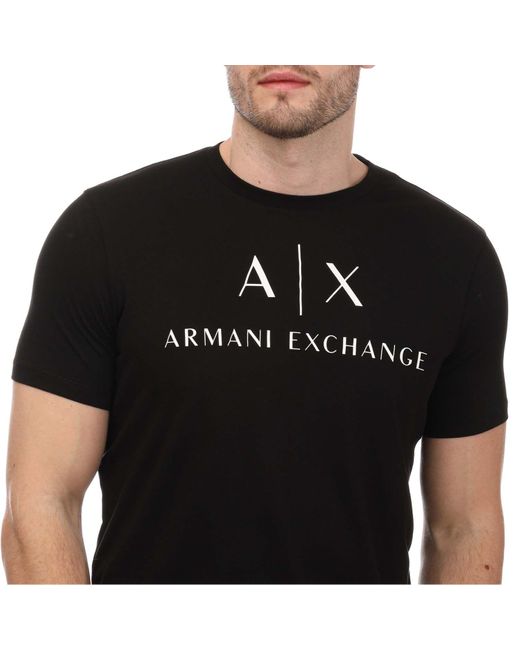Armani Black Large Logo T-shirt for men