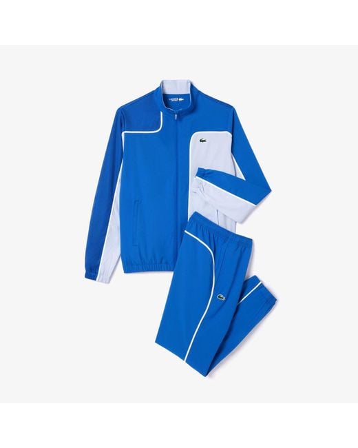Lacoste Blue Colour-Block Tennis Tracksuit for men