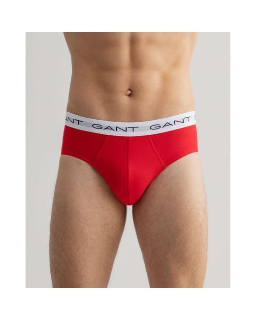 Gant Red 3-pack Briefs for men