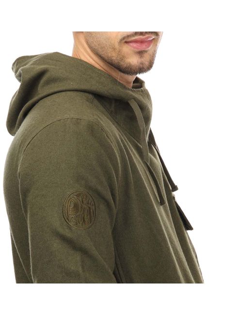 Pretty Green Green Sweeney Wool Blend Hooded Pullover for men