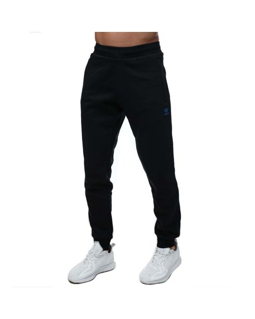Adidas Originals Black Adicolor Essentials Trefoil Fleece Joggers for men