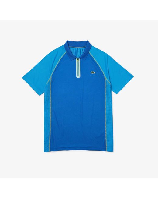 Lacoste Blue Tennis Recycled Polyester Ultra-dry Polo Shirt for men