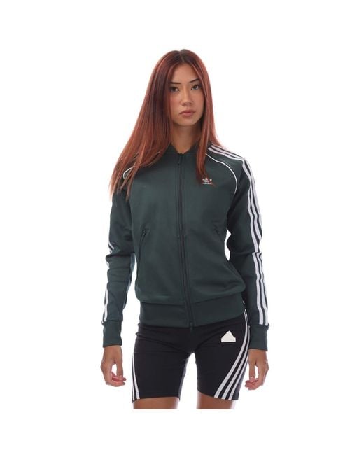 Adidas Originals Green Primeblue Sst Track Jacket