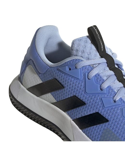 Adidas Blue Solematch Control Clay Tennis Shoes for men