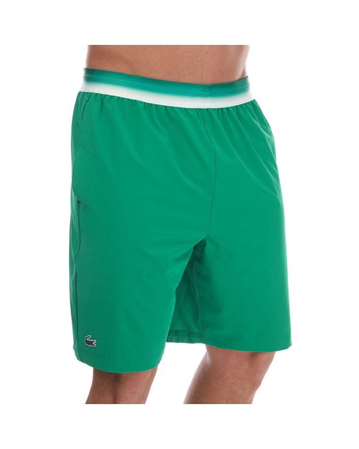 Lacoste Green Sport X Novak Djokovic Light Stretch Shorts for men