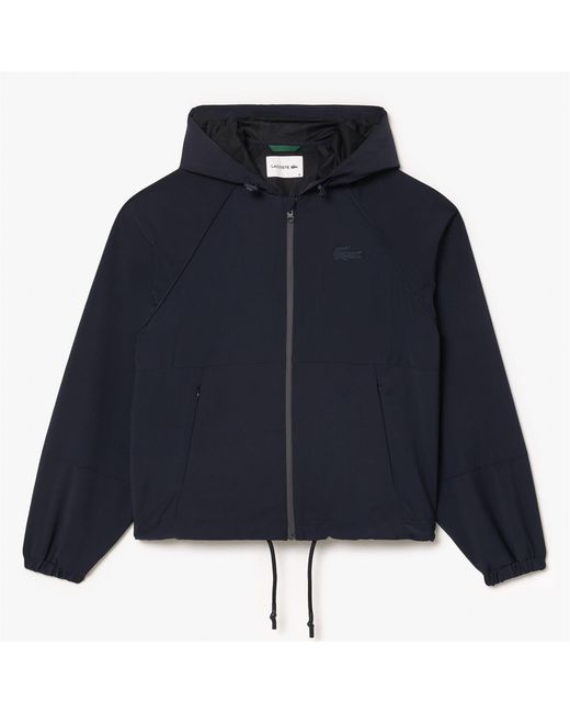 Lacoste Blue Wool Blend Track Jacket