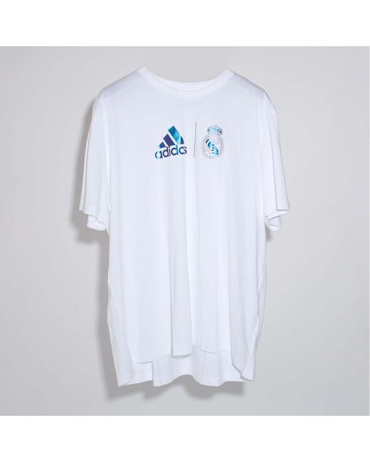 Adidas Blue Real Madrid Graphic T-shirt for men