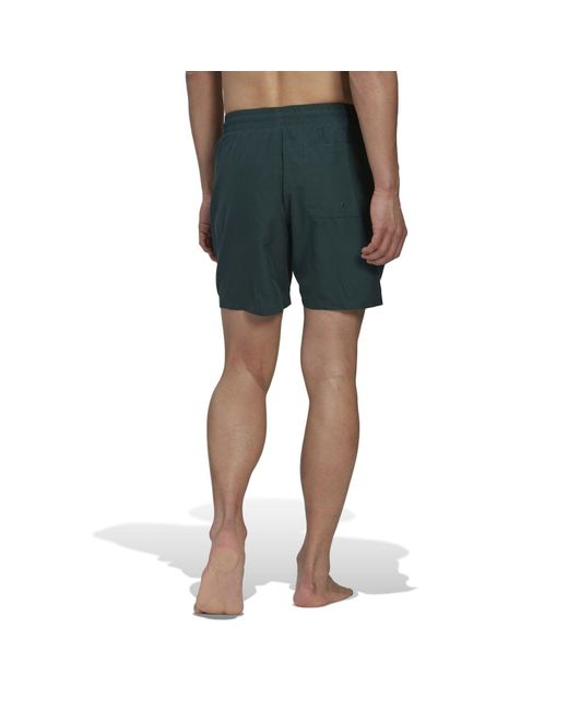Adidas Originals Green Adicolor Essentails Trefoil Swim Shorts for men