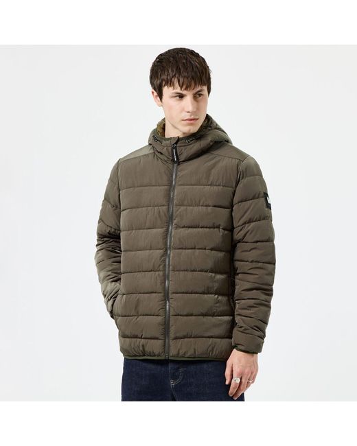 Weekend Offender Green La Guardia Padded Jacket for men