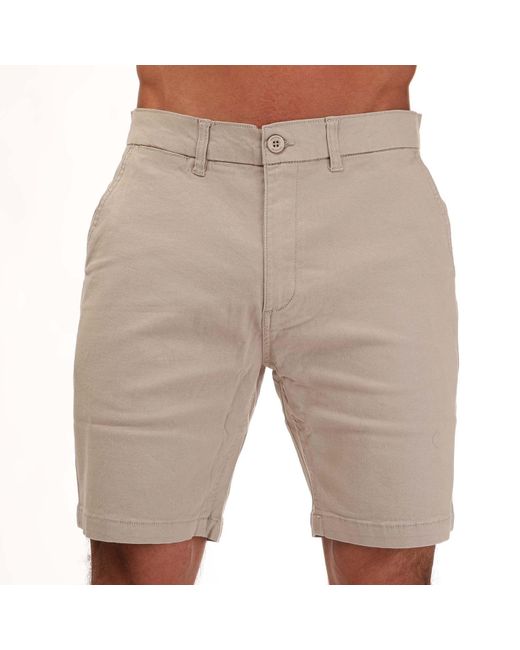 Weekend Offender Natural Dillenger Cotton Twill Chino Shorts for men