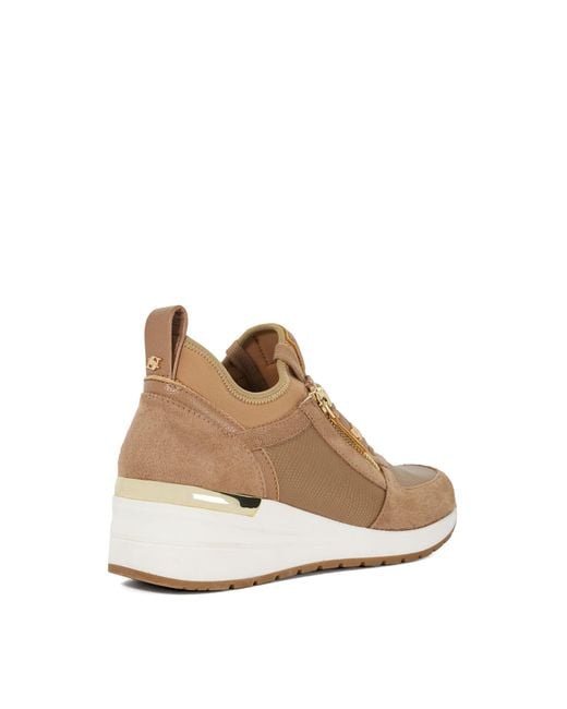 Dune Brown Eilisia Wedge Trainers