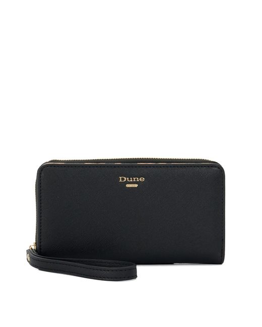 Dune Black Krissyo Leopard Lined Tan Purse