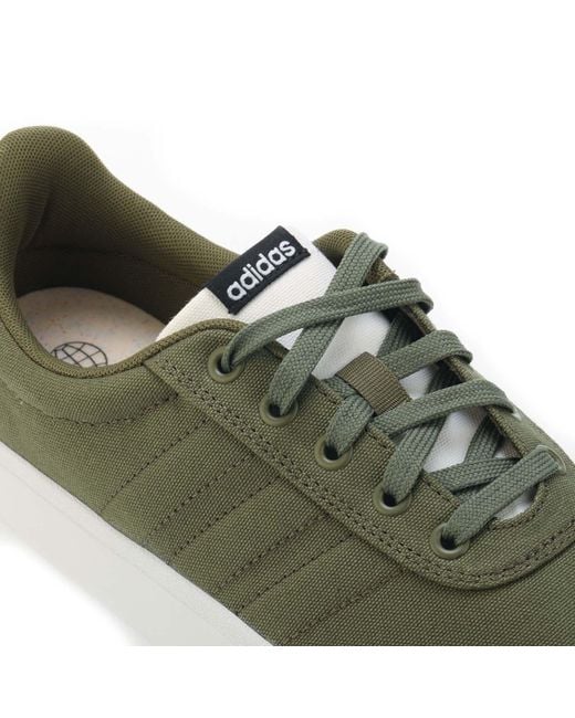 Adidas Green Vulc Raid3r Skateboarding Shoes for men