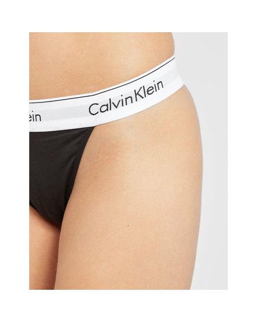 Calvin Klein Black Modern Cotton String Thong