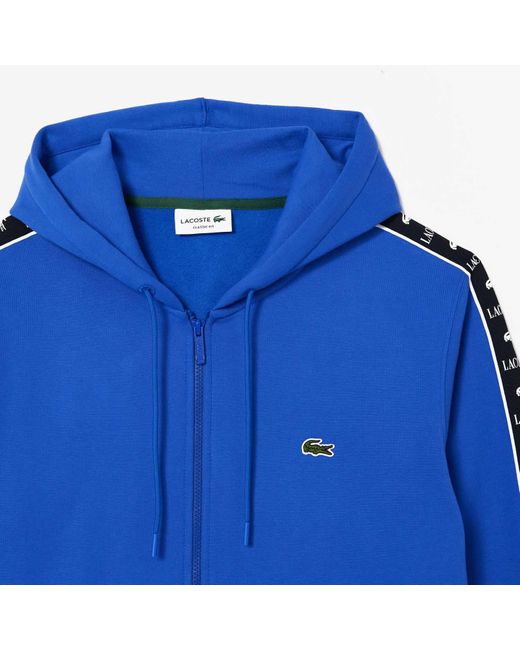 Lacoste Blue Zipped Jogger Hoodie for men