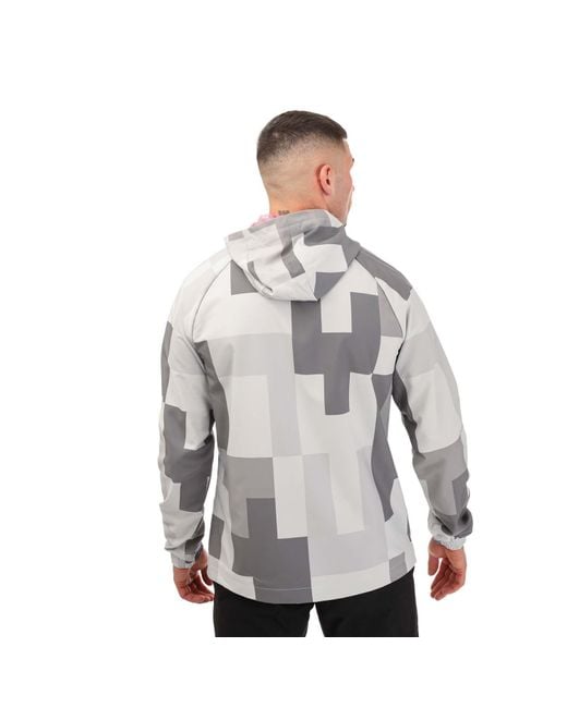 Adidas Gray Juventus Graphic Windbreaker Jacket for men
