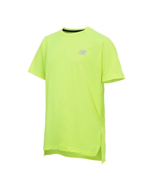 New Balance Green Accelerate Short Sleeve T-shirt for men