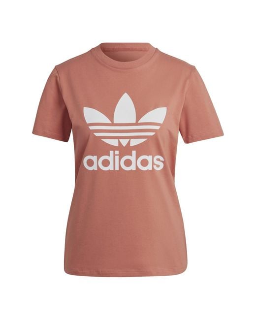 Adidas Originals Red Adicolor Classics Trefoil T-Shirt